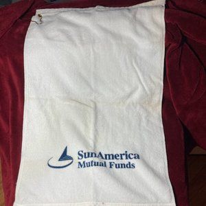 Vintage Sun America Mutual Funds Investment Broker Promo Golf Towel 27"x 17" New